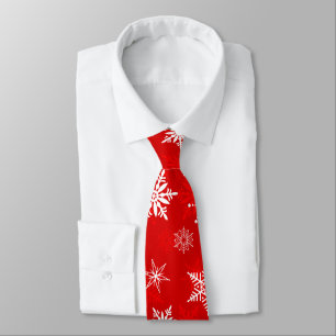 Christmas tie with snowflakes