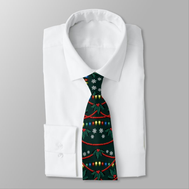 Christmas Ties Christmas Tree Holiday Neckties (Tied)