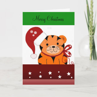 Christmas Tiger Holiday Card