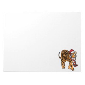 Christmas Tiger Notepad by PugWiggles at Zazzle