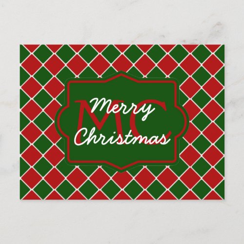 Christmas Tiles Personalized Postcard