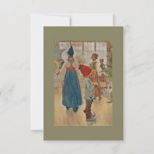 Christmas Time Again Julaftonen Invitation (Front)