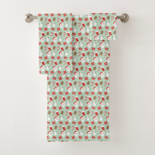 Christmas Time Bath Towel Set