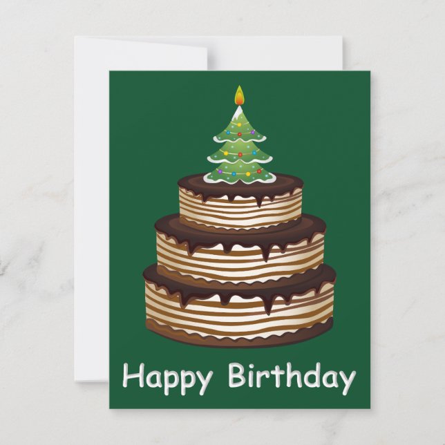 Christmas Time Birthday Card (Front)