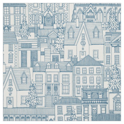 christmas time blue pearl fabric