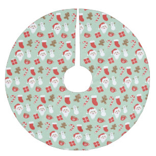 Christmas Time Brushed Polyester Tree Skirt