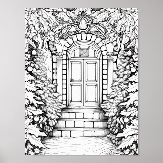 Christmas Time Coloring Poster (Front)