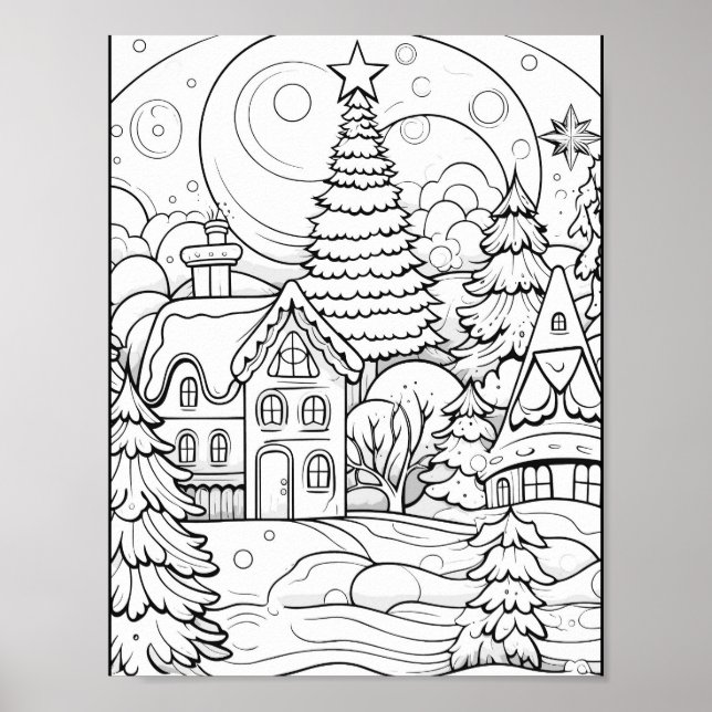 Christmas Time Coloring Poster (Front)