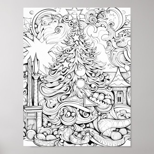Christmas Time Coloring Poster (Front)