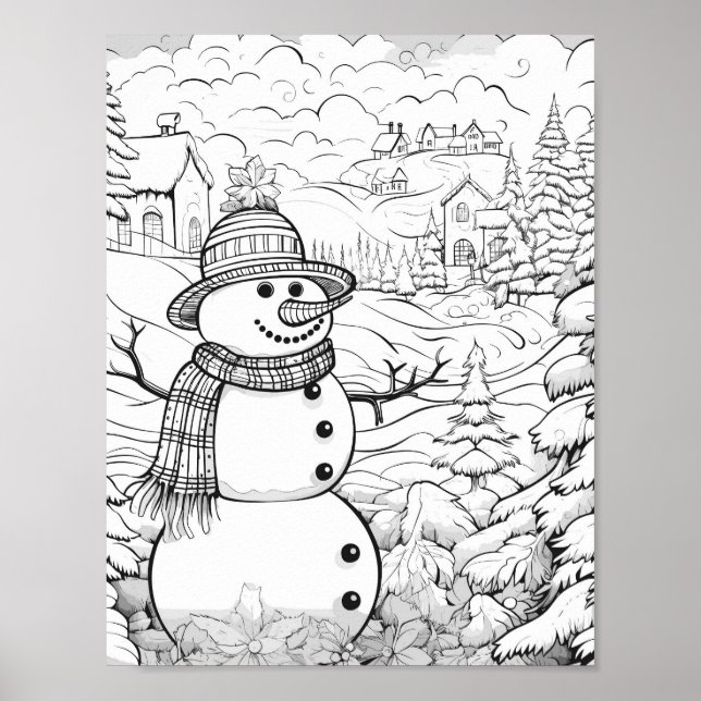 Christmas Time Coloring Poster (Front)