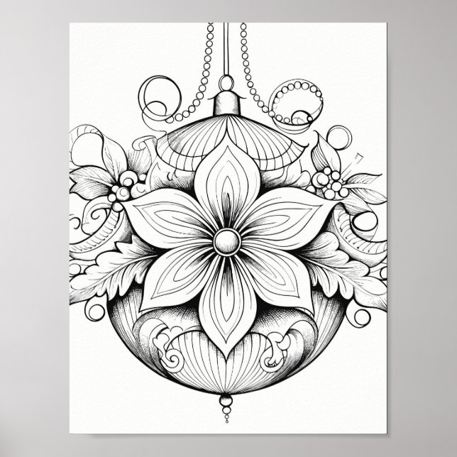 Christmas Time Coloring Poster (Front)