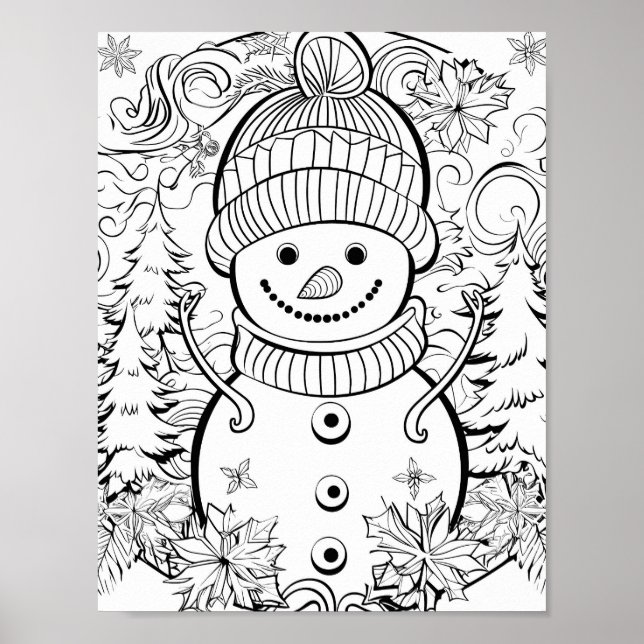 Christmas Time Coloring Poster (Front)