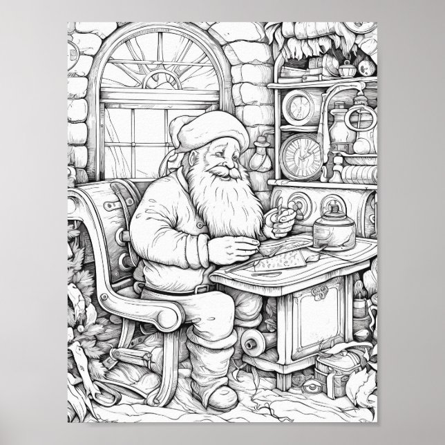 Christmas Time Coloring Poster (Front)