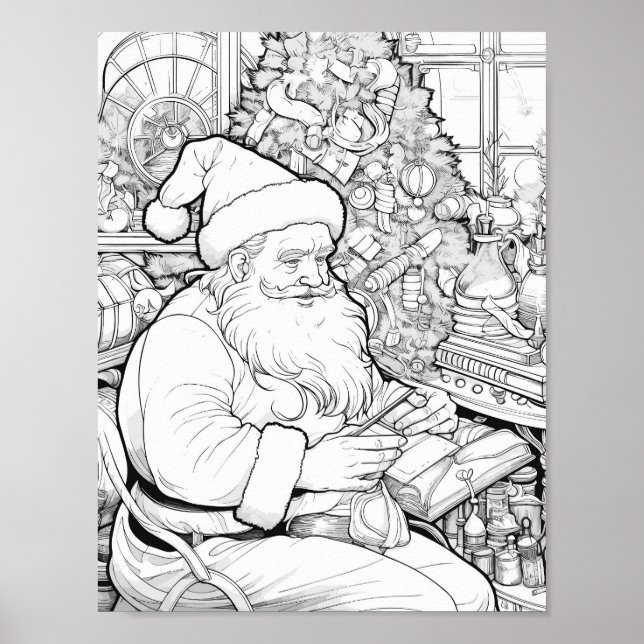 Christmas Time Coloring Poster (Front)