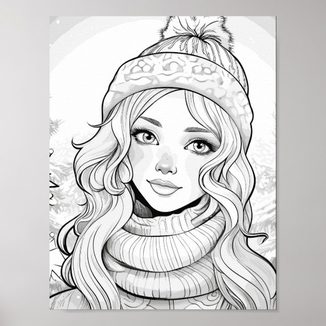 Christmas Time Coloring Poster (Front)