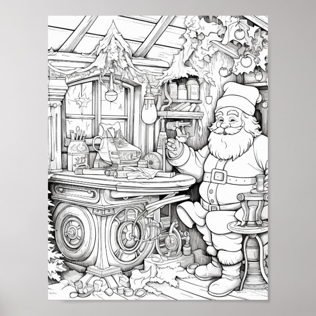Christmas Time Coloring Poster (Front)