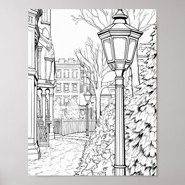Christmas Time Coloring Poster (Front)