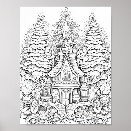 Christmas Time Coloring Poster