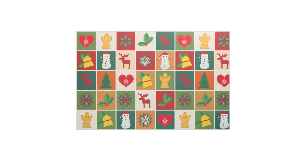 christmas time fabric | Zazzle