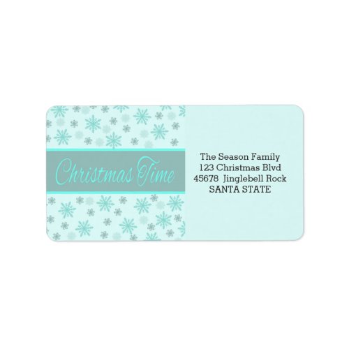 Christmas Time Holiday Address Label