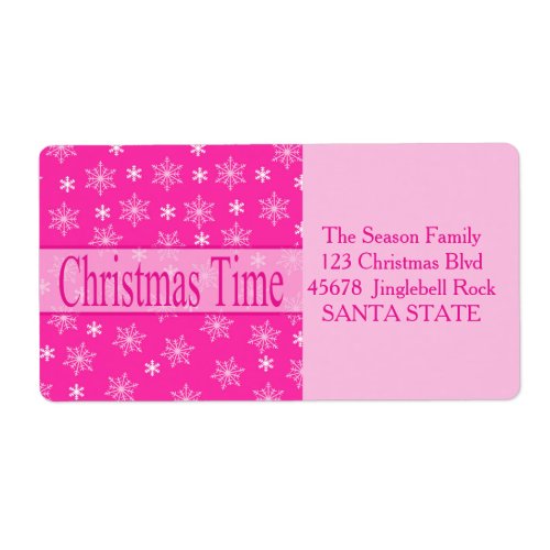 Christmas Time Holiday Address Label