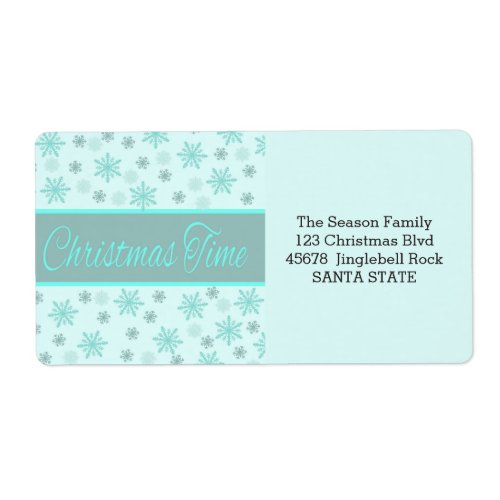 Christmas Time Holiday Address Label