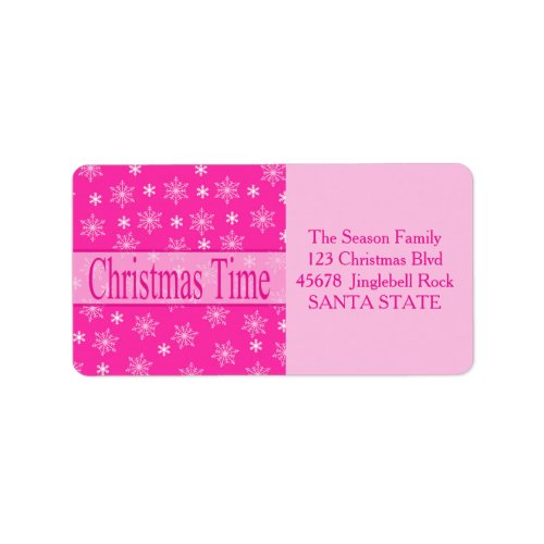 Christmas Time Holiday Address Label