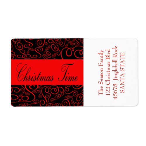 Christmas Time Holiday Address Label