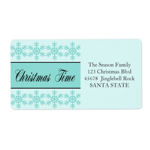 Christmas Time Holiday Address Label