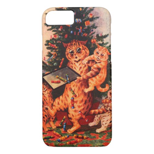 Christmas Time in Catland Louis Wain iPhone 87 Case