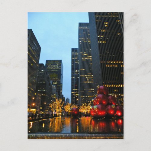 Christmas Time NYC Holiday Postcard