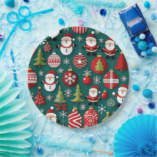 Christmas Time Paper Plates