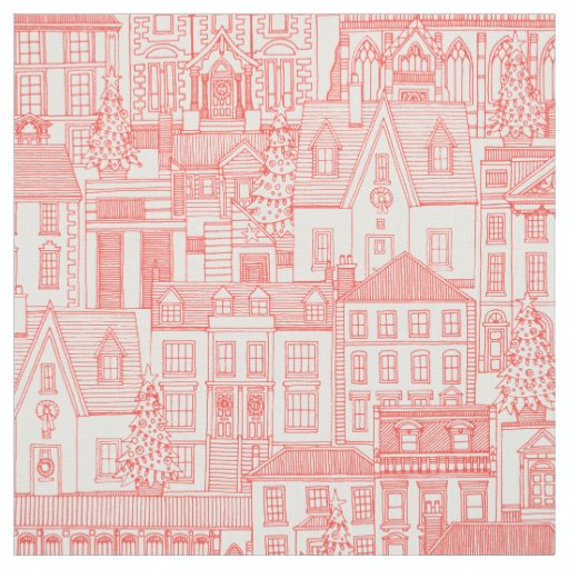 christmas time red pearl fabric