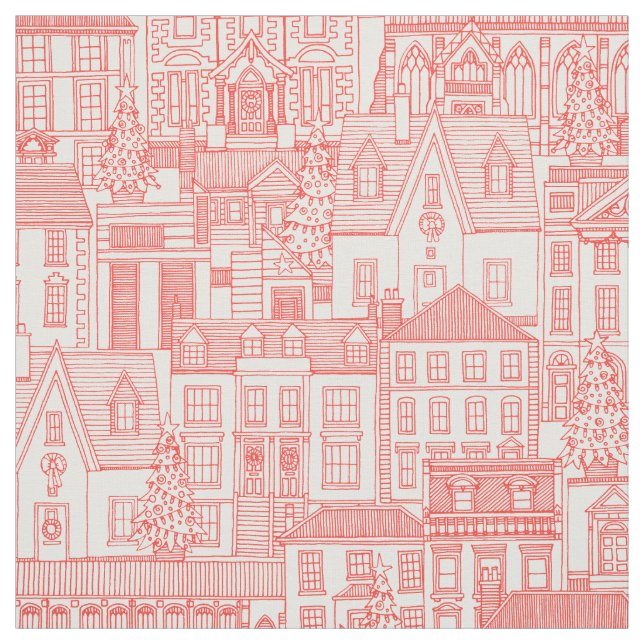 christmas time red pearl fabric (Swatch)