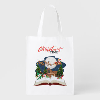 Christmas time Reusable Grocery bag