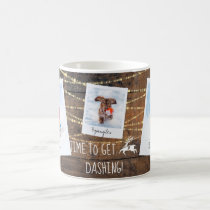 Christmas Time to Get Dashing Reindeer 3-Photo Coffee Mug