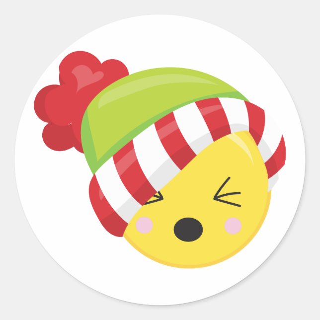 Christmas Time Winter Emoji Stickers (Front)