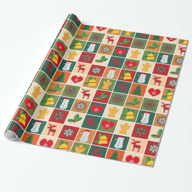 christmas time wrapping paper (Unrolled)