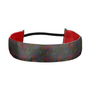 Christmas Tinsel Blue Red Design Athletic Headband