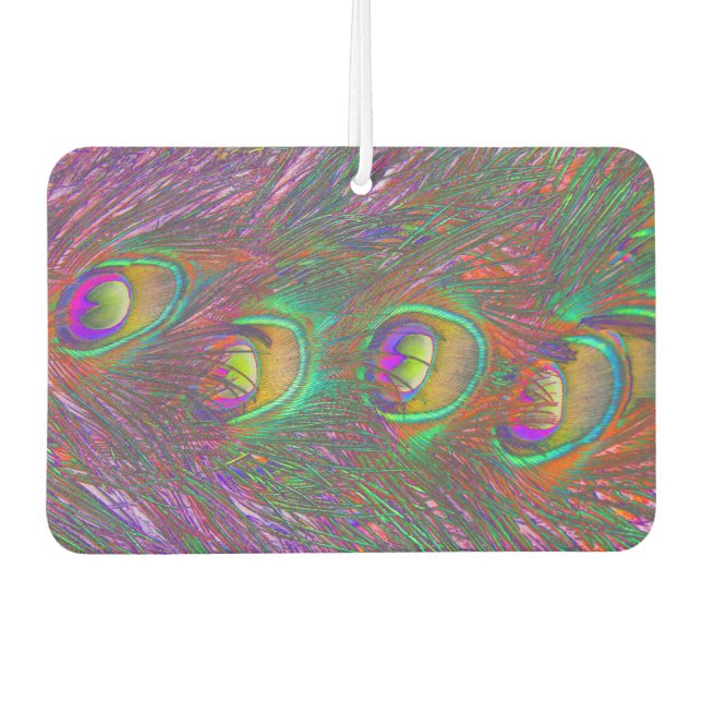 Christmas Tinsel Peacock Feathers Air Freshener (Front)