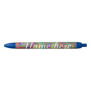 Christmas Tinsel Peacock Feathers Personalized Pen