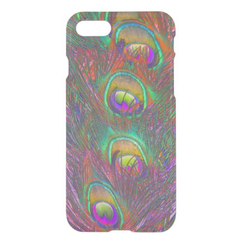 Christmas Tinsel Peacock Feathers iPhone SE87 Case