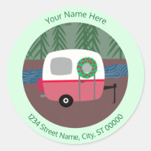 Christmas Tiny RV Return Address