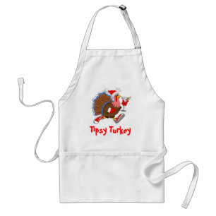 Christmas Tipsy Turkey (Martini) Adult Apron