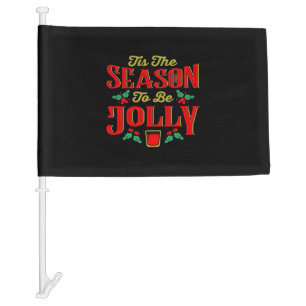 Christmas Tis The Season Car Flag