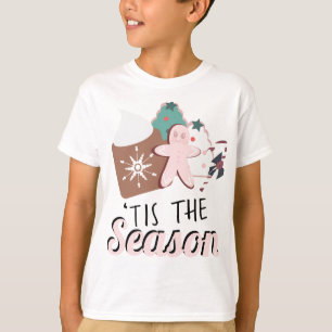 Christmas Tis the Season Cookies Hot Chocolate T-Shirt