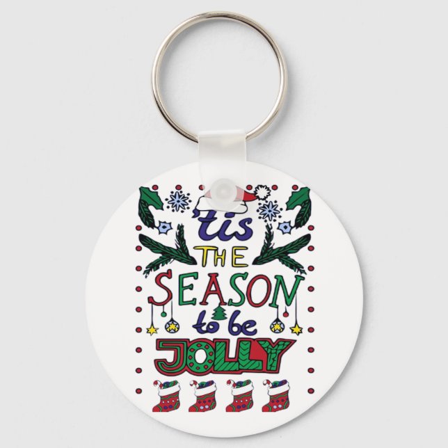 Christmas Tis The Season Keychain (Front)