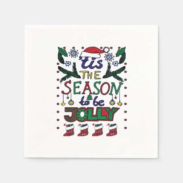 Christmas Tis The Season Napkins (Front)