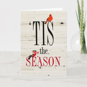 Christmas Tis the Season Text Christmas Card