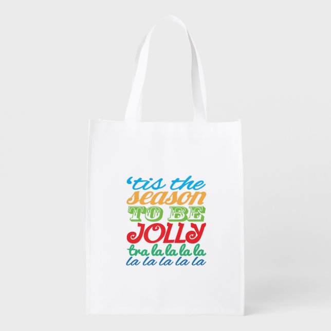 Christmas 'tis the season to be jolly text art bag (Back)